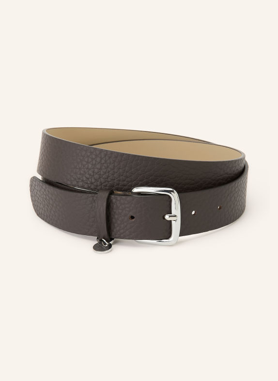GIANNI CHIARINI Ledergürtel DUNKELBRAUN / SILBER