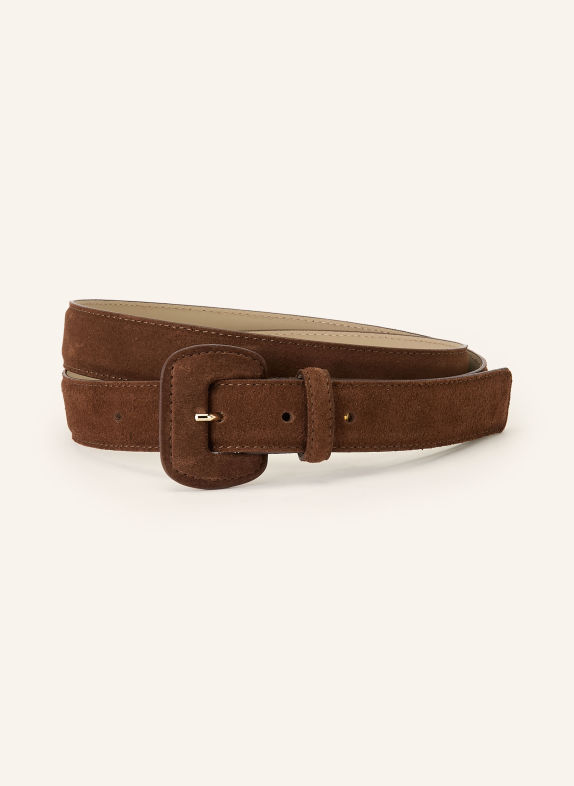 GIANNI CHIARINI Leren riem BRUIN / ZILVER