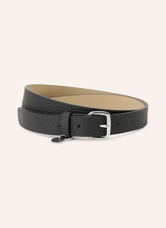 GIANNI CHIARINI Ledergürtel SCHWARZ / SILBER