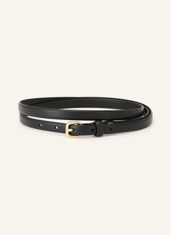 GIANNI CHIARINI Leren riem ZWART / GOUD