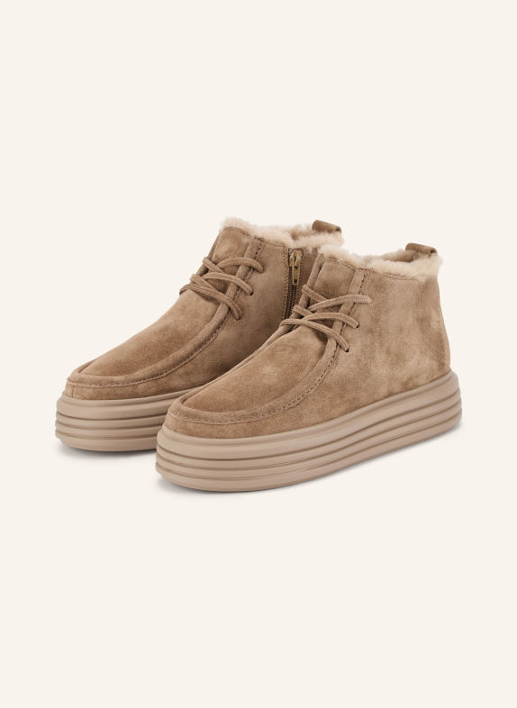 KENNEL & SCHMENGER LILO Platform Boots TAUPE