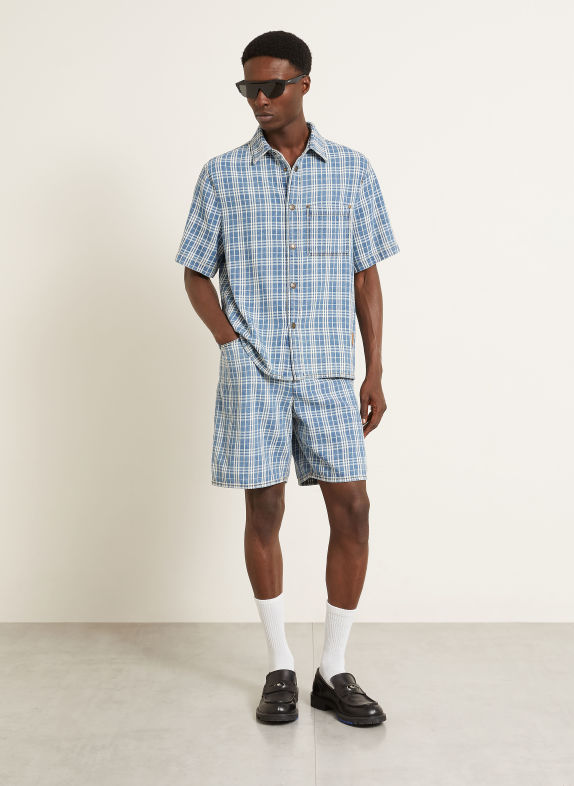 BURBERRY DOUGLAS Jean shorts LIGHT BLUE / WHITE
