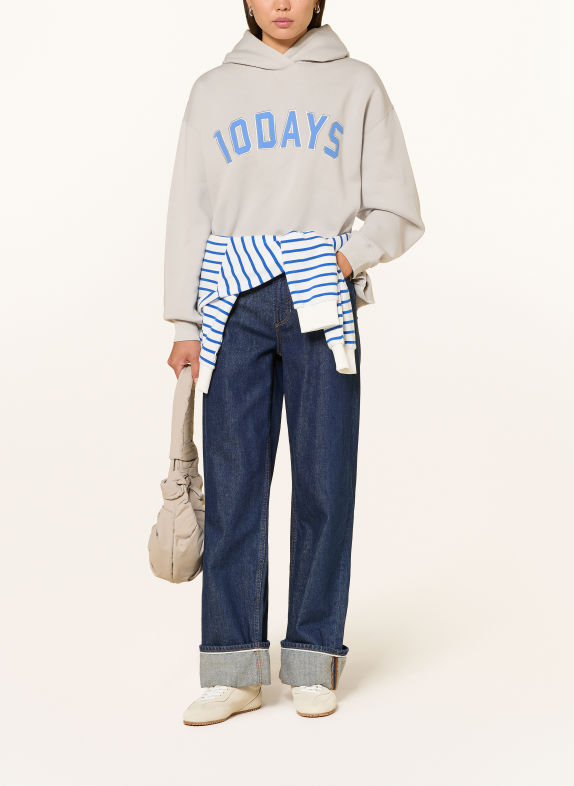 10DAYS Bluza z kapturem JASNOCZARY / NIEBIESKI