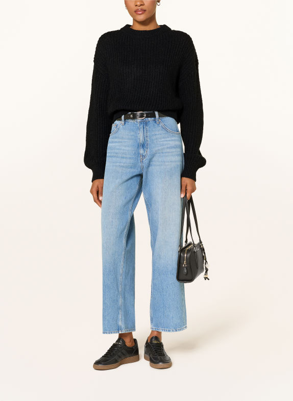 HUGO SLOGERYNA Sweater with Alpaca BLACK