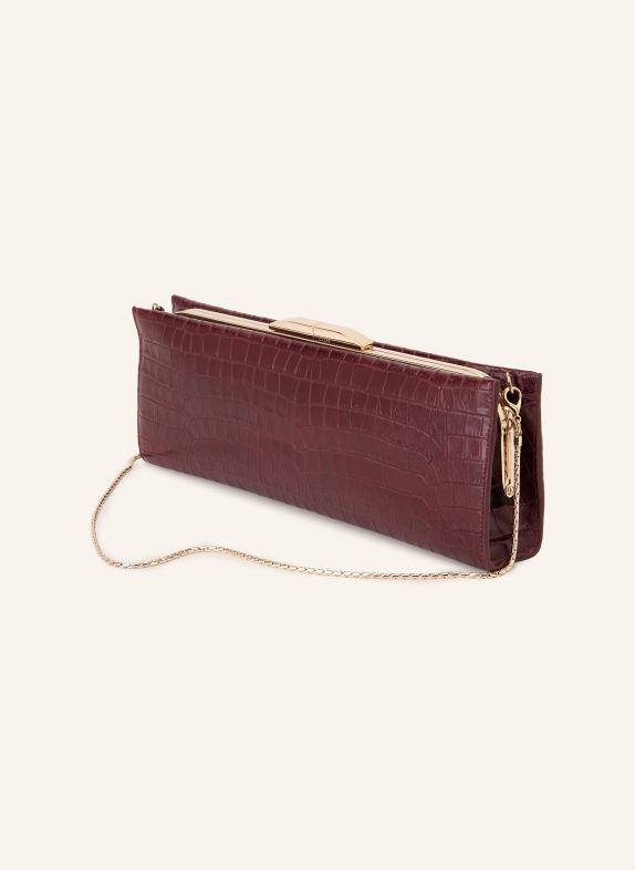 GUESS Clutch DARK RED / GOLD
