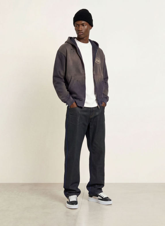 don't waste culture Coated jeans VELA Loose Fit 1 BLACK