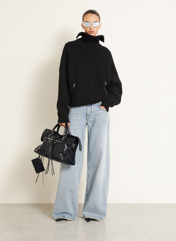BALENCIAGA Sac à main à rivets NOIR
