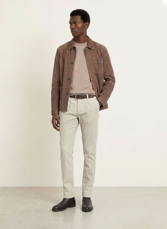 STROKESMAN'S Surchemise en cuir MARRON
