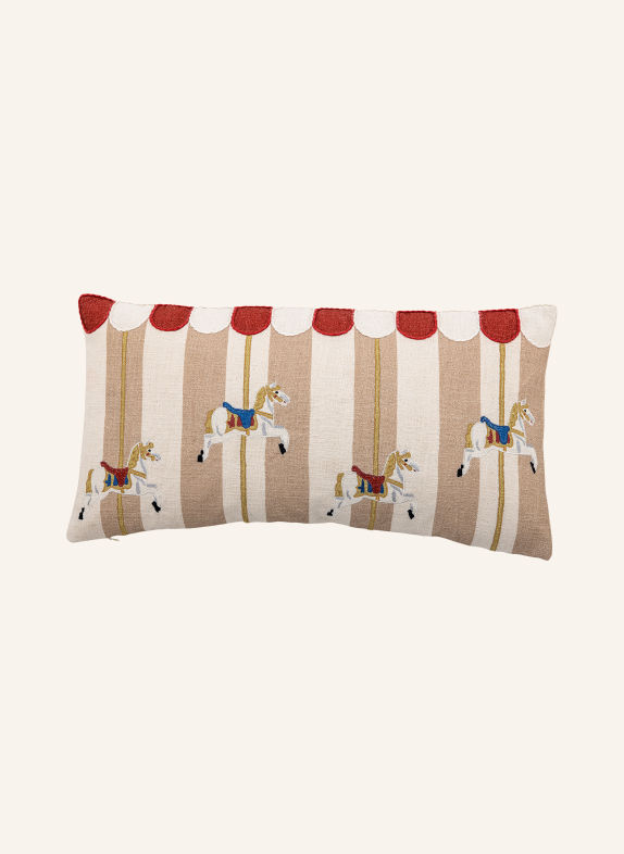 Bloomingville MERRY-GO-ROUND Decorative cushion CREAM / BEIGE / DARK RED
