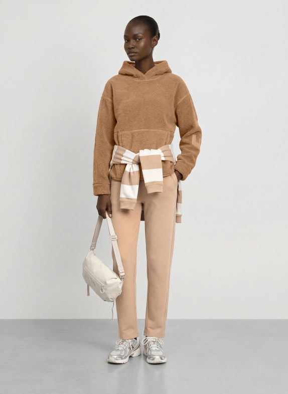 ELBSAND Hoodie van teddybont BRUIN