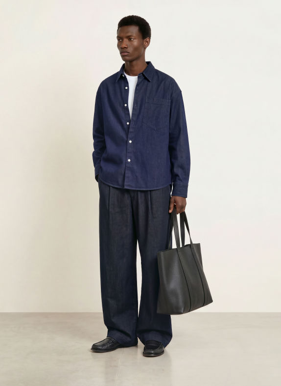 studio seidensticker Jeans-Overshirt DUNKELBLAU