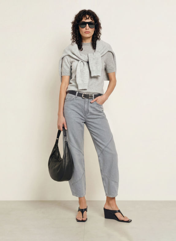 DRYKORN FINIA Cashmere Knit Shirt GRAY