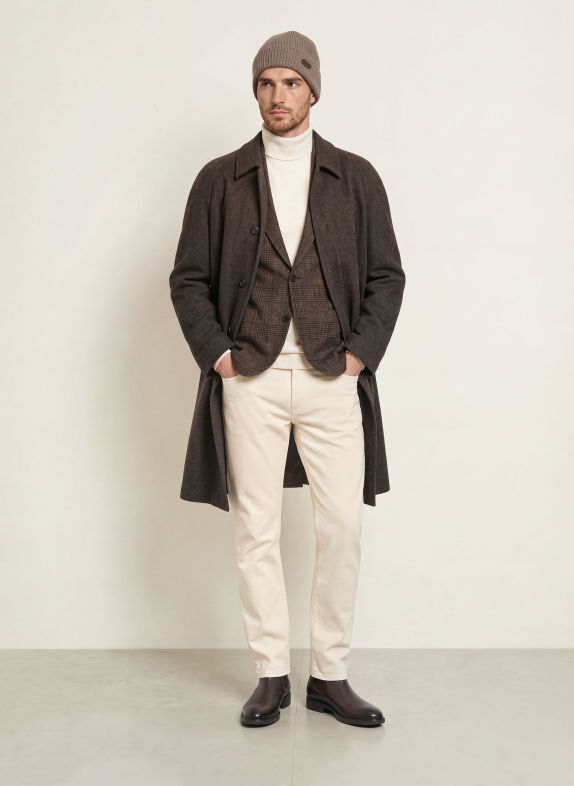 DRESSLER Colbert Regular Fit MARRON FONCÉ / BEIGE