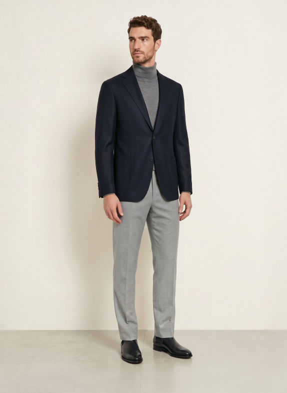 DRESSLER Veston coupe classique BLEU FONCÉ