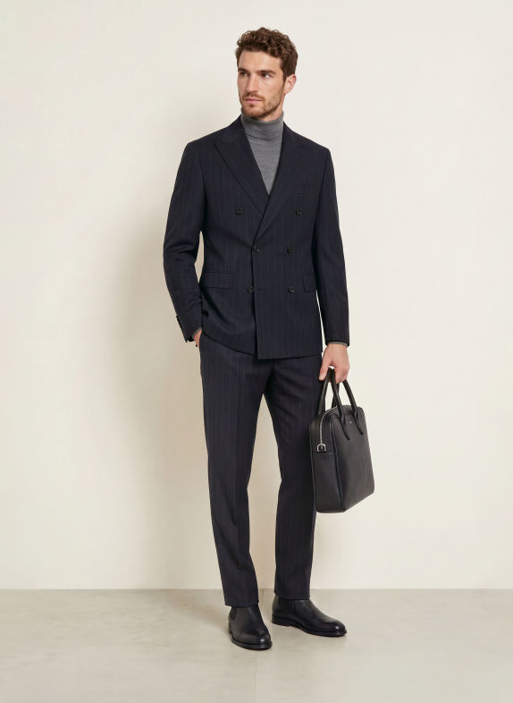 DRESSLER Anzughose JADEN Slim Fit 048 DUNKELBLAU