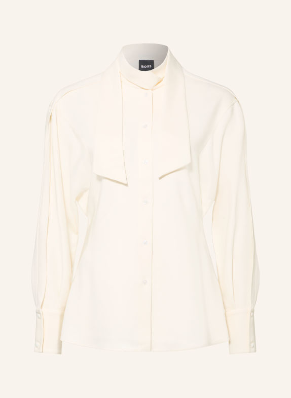 BOSS BORNAZ Tie-neck blouse CREAM