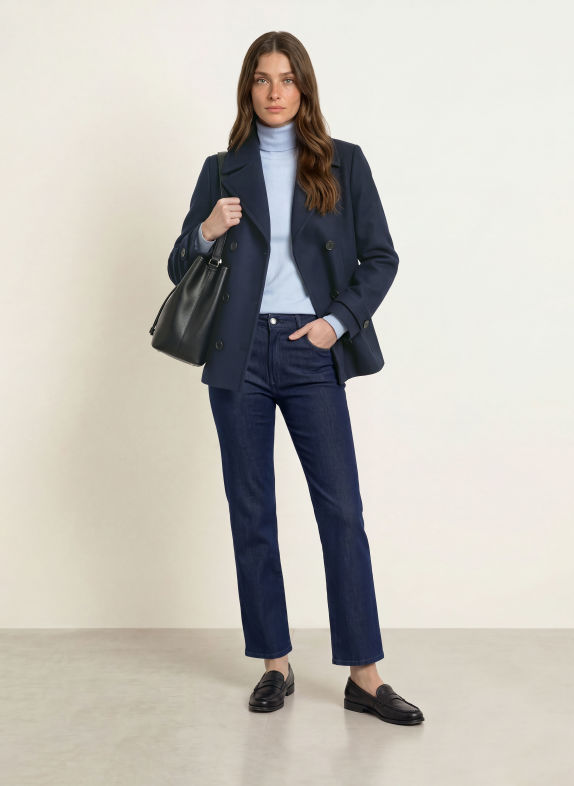 BOSS Caban court CARAZA BLEU FONCÉ