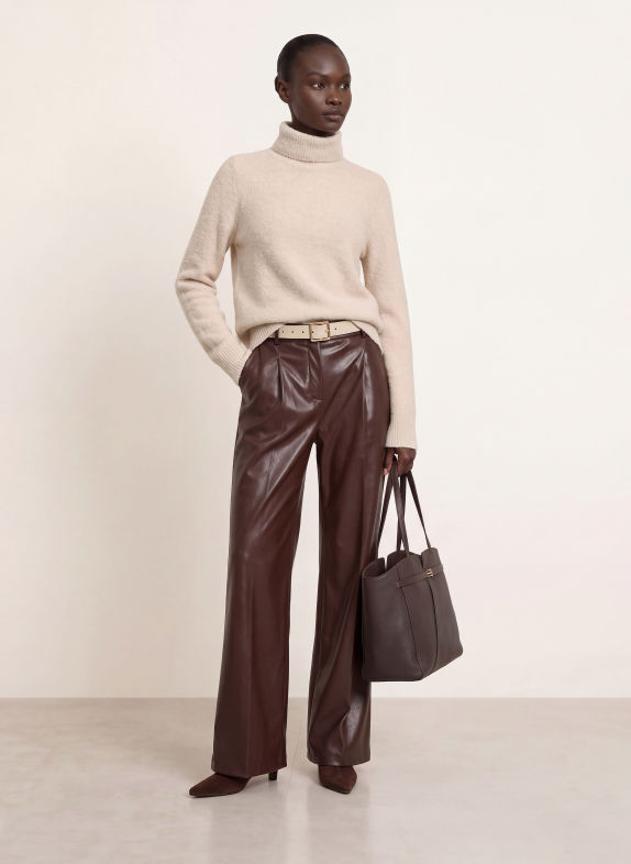 BOSS Pull à col roulé FUBRINI BEIGE