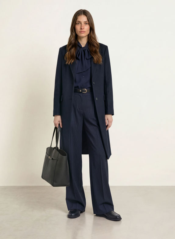 BOSS Wollmantel CLASSIN DUNKELBLAU