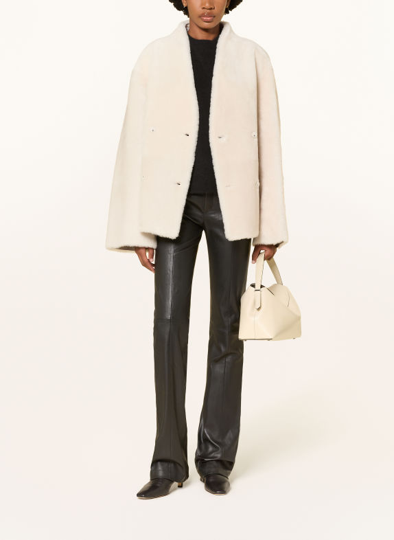 LOULOU DE SAISON Lederjacke CATHERINE zum Wenden ECRU