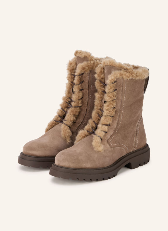 BIBI LOU Schnürboots TAUPE