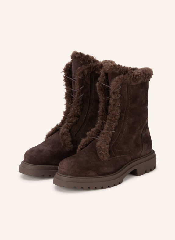 BIBI LOU Schnürboots DUNKELBRAUN