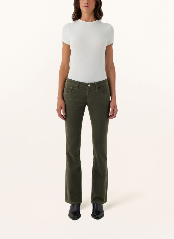 mavi Bootcut broek BELLA van corduroy OLIJF