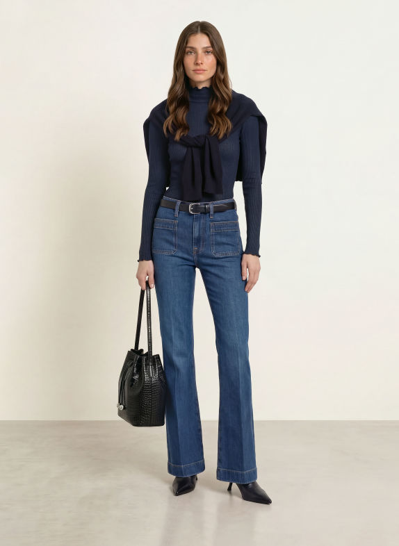 rosemunde Longsleeve BALTA DONKERBLAUW
