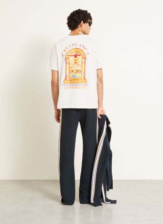 Casablanca T-shirt BLANC / ROUGE / ORANGE