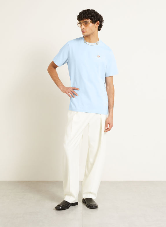 Casablanca T-shirt BLEU CLAIR