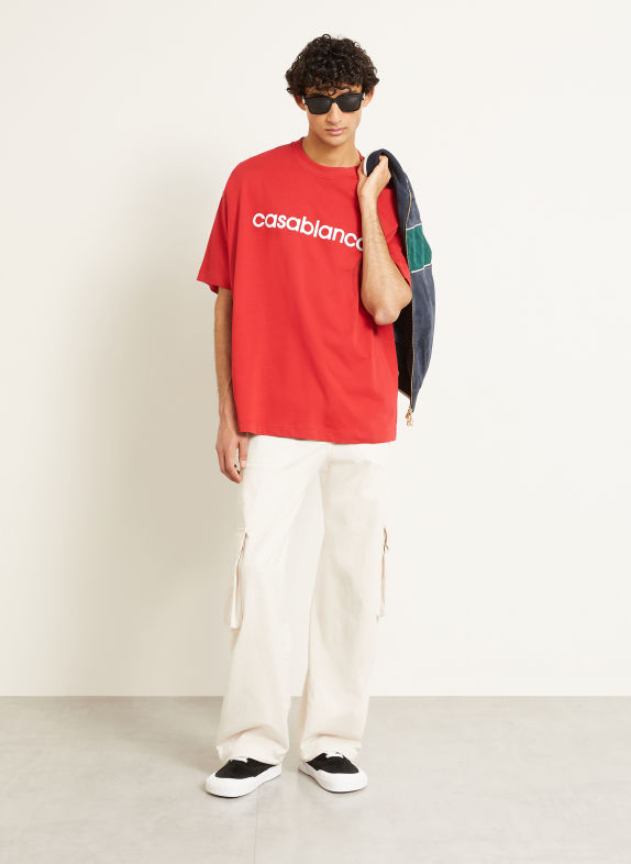Casablanca T-shirt oversize ROUGE / BLANC