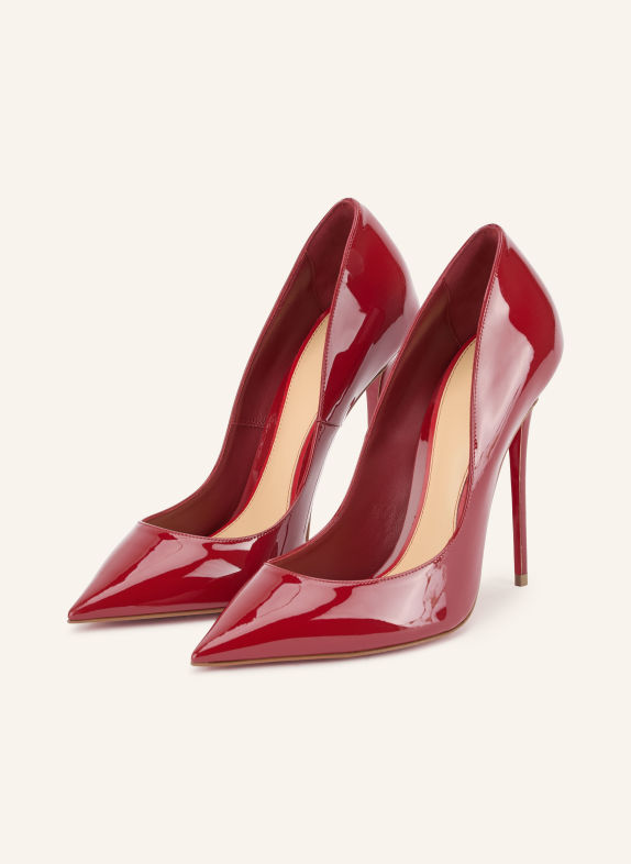 Christian Louboutin Lakierowane czółenka LA PIGALLE CIEMNOCZERWONY