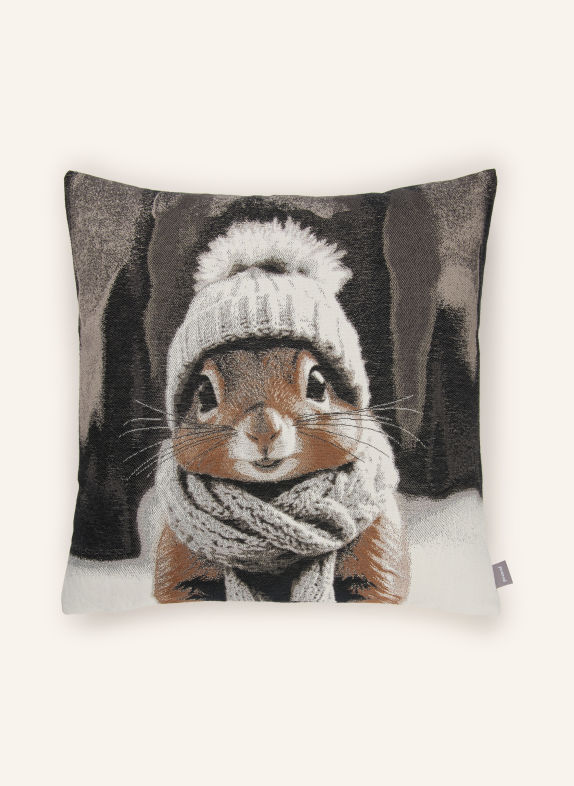 PAD Sierkussenhoes SQUIRREL GRIJS / LICHTBRUIN / CRÈME