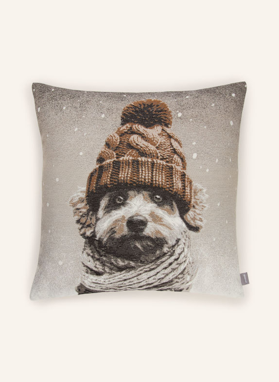 PAD Sierkussenhoes CLAUS TAUPE / BRUIN / CRÈME
