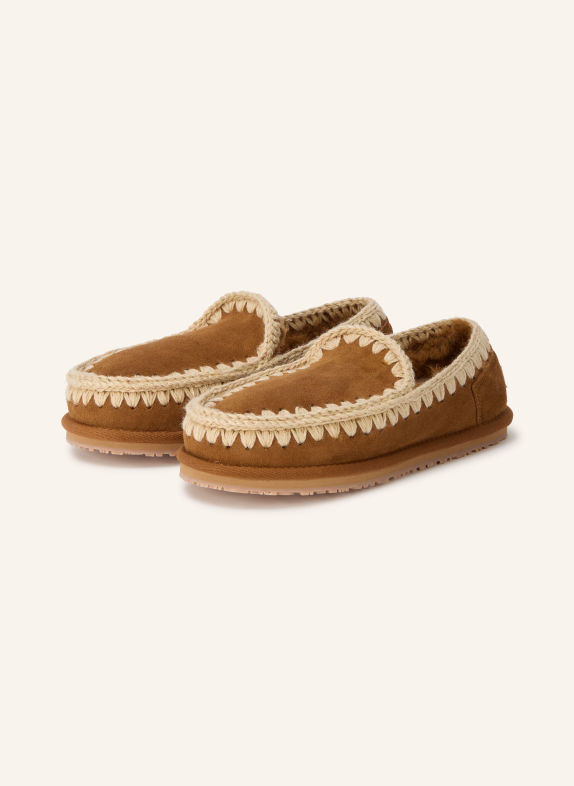 mou Slippers COGNAC / LIGHT BROWN