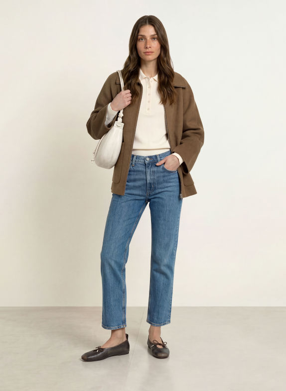 ARKET Blugi cropped 018 PEBBLE BLUE