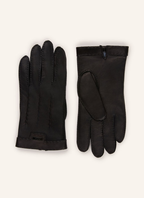 JOOP! Leren handschoenen ZWART