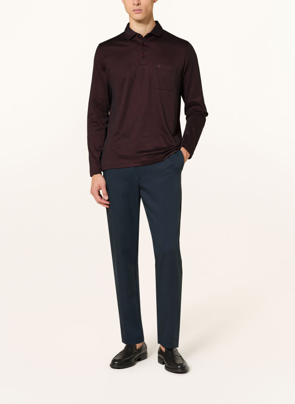 RAGMAN Jersey-poloshirt MØRKERØD / MØRKEBLÅ
