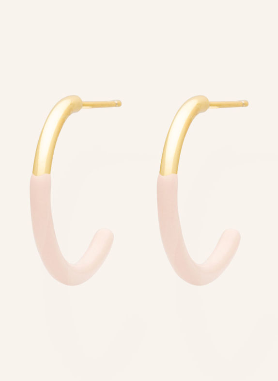 LULU Copenhagen Náušnice COLOR HOOP ZLATÁ / RŮŽOVÁ