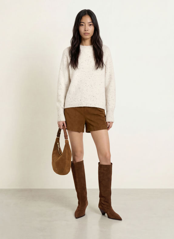 MARELLA Pull MLLALCALI BLANC / MARRON / GRIS