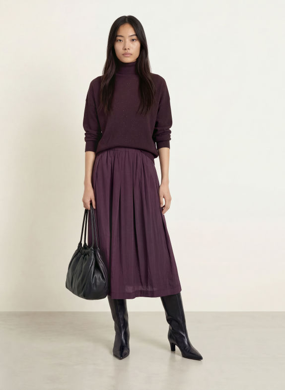 MARELLA Pull à col roulé MLLGESTO avec paillettes et fil pailleté LILAS FONCÉ