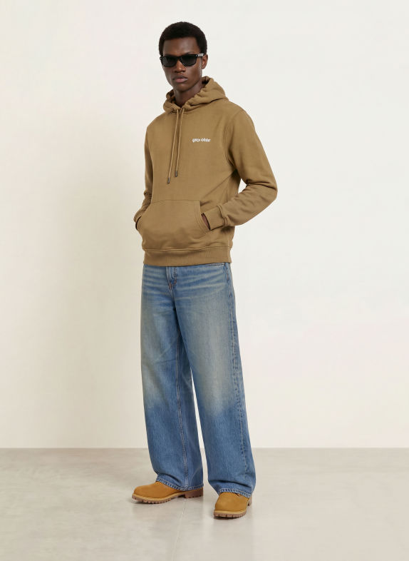 DAILY PAPER Hoodie KAKI / LICHTBLAUW / WIT