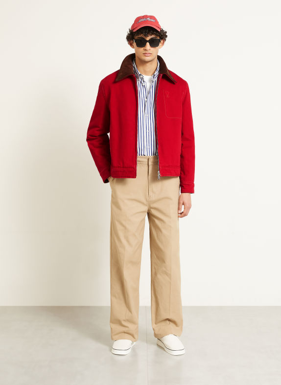 AMI PARIS Overjacket DONKERROOD / BRUIN