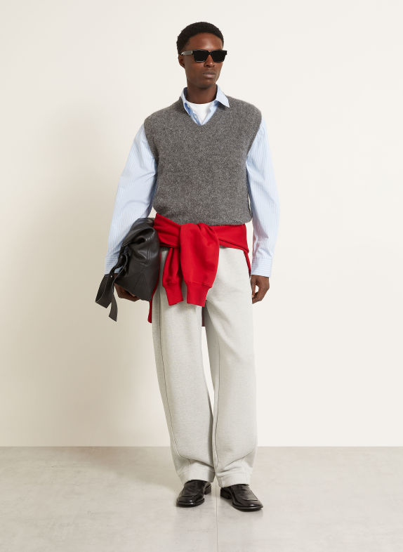 AMI PARIS Alpaca Sweater Vest GRAY