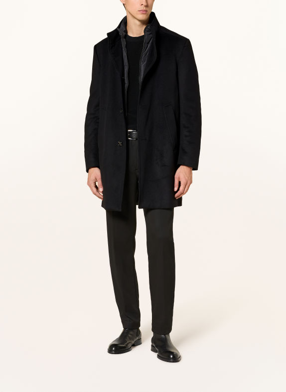 JOOP! MAIKO Wool coat with Removable Trim BLACK