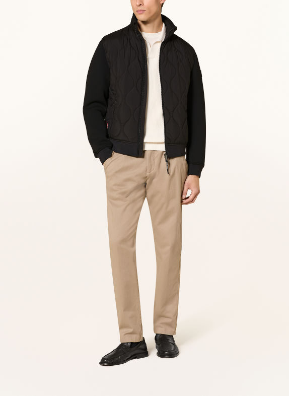 JOOP! JEANS BUDDY Quilted Blouson in a Mix of Materials BLACK