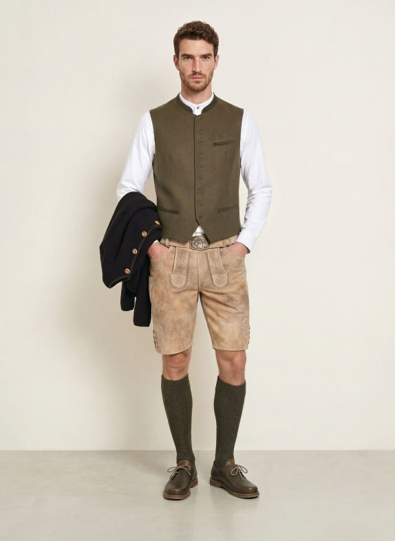 Hammerschmid Vestă tradițională MANU OLIV / NEGRU