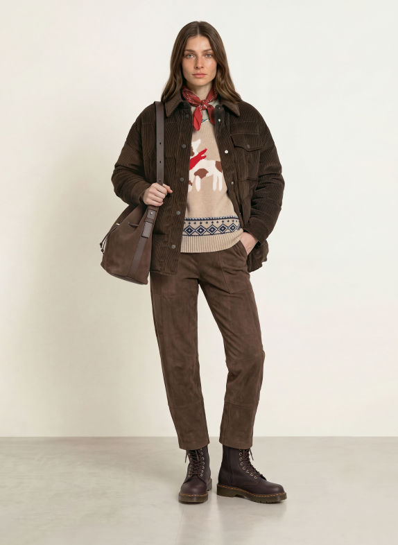 WEEKEND Max Mara Vadderad jacka GIORNO i manchester MÖRKBRUN