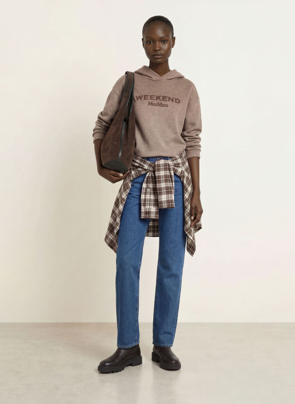 WEEKEND Max Mara Fleecehoodie VETRINO BRUIN