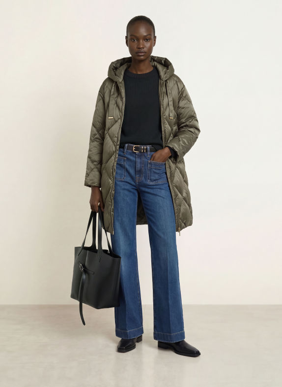 Max Mara The Cube Dunfrakke TREFE OLIVEN